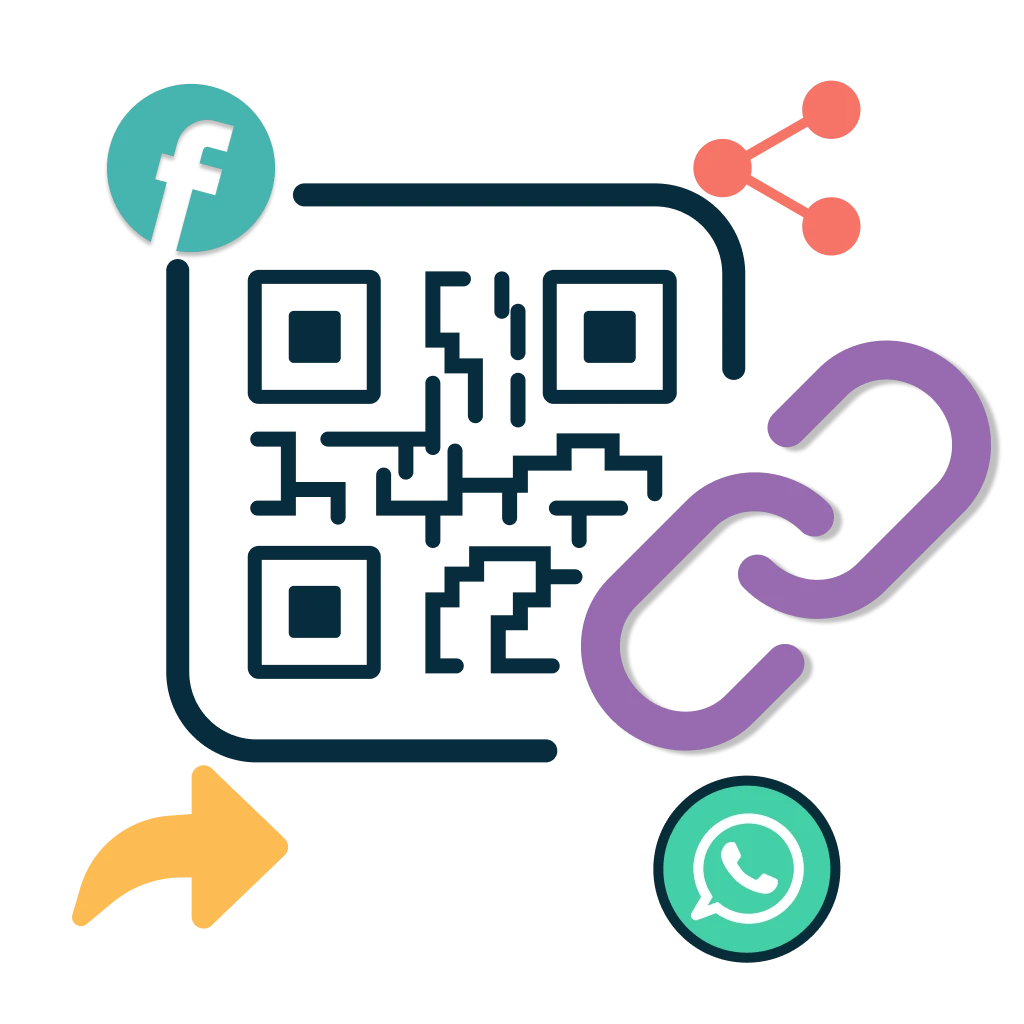 Icono compartir redes link qr